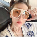 2020 Fashion Half Frame Sunglasses One Piece Lens Sunglasses Oversize Sunglasses